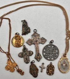 Religious Medals - 2 With Chains