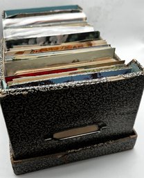 File Box Full Of Vintage /antique Post Cards Mix