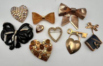 Hearts & Bows Pin Lot