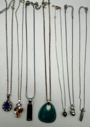 Silver Tone Pendant Necklace Lot