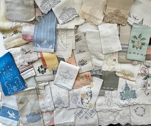 Large Vintage Hand Towel Guest Towel Lot 30qt Tote Full
