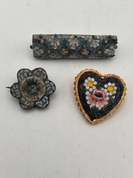Micro Mosaic Flower, Heart & Bar