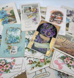 Mixed Greeting Post Card Lot Early 1900s
