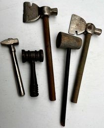 Vintage Toy Metal Wood Ax, Maul, Hatchet , Gavel