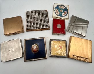 Lot Of 9 Vintage Compacts