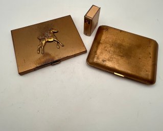 Vintage Cigarette Cases & Match Box Slip Case
