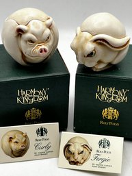 Lot Of 2 Harmony Kingdom Roly Polys Curly & Fergie