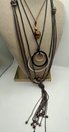 Multi Tone Browns -tiger Eye -necklace Lot