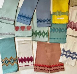 Embroidered Vintage Hand Towels -unused
