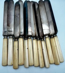 12 Pc Vintage Knives With Celluloid Handles