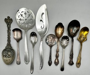 Vintage Antique Serving - Slotted, Pierced, Scallop