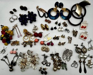 45 Pairs Pierced Post Earrings