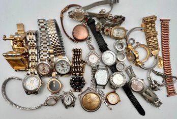 Lot Of Watches, Watch Parts, Watch Bands