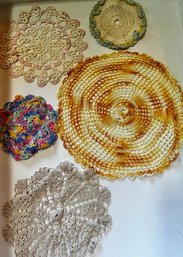 Mix Round Crochet Doilies Lot