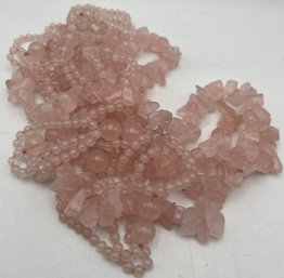 Two Rose Quartz Necklaces