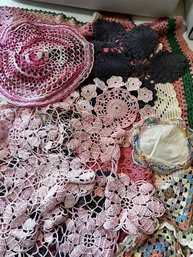 Mostly Pink- Crochet Doilies, Runners And Other