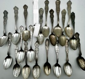 Lot Of 20 Souvenir Spoons