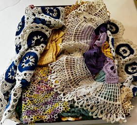 Mixed Crochet Doilies, Runners, Toppers