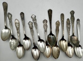 Mix Silver Plate Souvenir Spoons