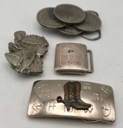 Belt Buckles Lot Of 4