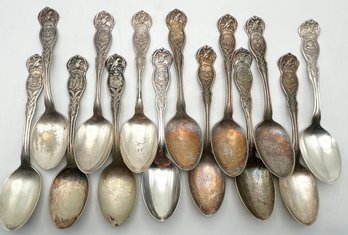 Wm Rogers Silver Plate State Spoons