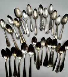 Silver Plate Mix Small Spoon Lot