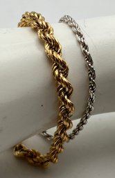 925 Silver Bracelets Gold/silver