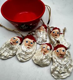 Waechtersbach Germany Dish & Shell Christmas Ornaments