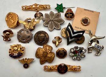 Pin & Tac Lot FOE, American Legion, Military, 4H, GS, BS