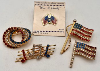 Red White & Blue Pin Lot