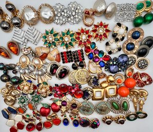 Big & Bold Vintage Clip Earrings 50 Pairs