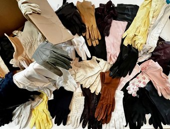 Vintage Glove Lot 35 Pairs