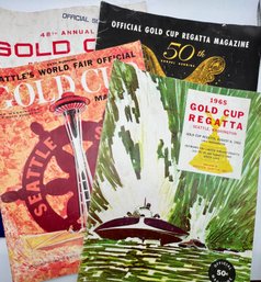 Seattle Gold Cup Regatta Seafair Programs 48th, 50th, 54th & 1965