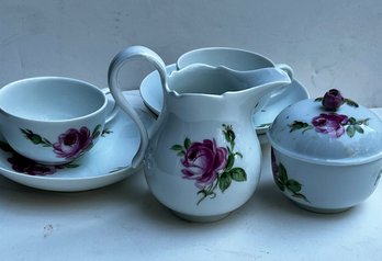 Meissen Rose Porcelain Set