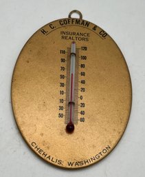 HC Coffman & Co Chehalis Wa Thermometer