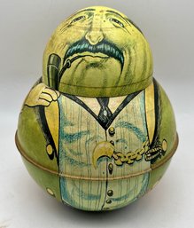 Roly Poly Tobacco Tin Bristol Ware Business Man 1973