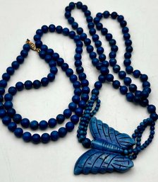 Beautiful Vintage Lapis- Carved Lapis