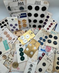 Button Lot - Vintage Cards Of Buttons