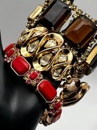 3 Vintage Bracelets 2 Clasp 1 Stretch