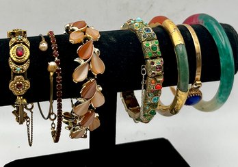 Vintage Bracelets Glass, Stone & Other