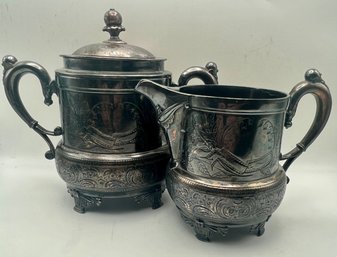 Antique 1912 Silver Quadruple Plate James W Tufts Boston