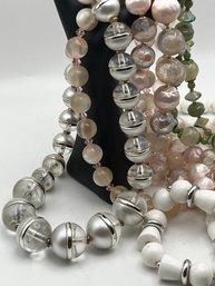 Vintage Light Weight Plastic Bubble Style Necklaces