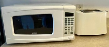 Small Microwave Oven & Hamilton Beach Toaster