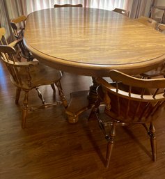 Ethan Allen Table And Chairs - 2 Leaves