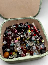 Vintage Box Filled With Vintage/antique Bead Mix