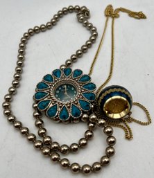 Two Vintage Watch Necklaces