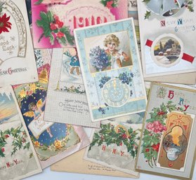 Old New Years Post Card Lot