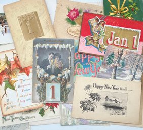 New Years Post Card Lot (21)