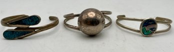 Vintage Cuff Lot - Inlay Turquoise