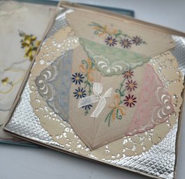 2 Sets Vintage New In Box Hankies